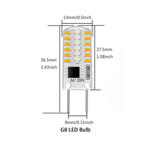 BOMBILLO LED ATENUABLE BI-PIN JC G8 110V 3W 3000K (LUZ CÁLIDA) 270LM CRI80 360º 25000H (40W)