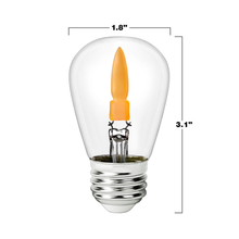 BOMBILLO INCANDESCENTE S14 FLAMA E27 110V 1W MEDIDAS
