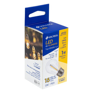 BOMBILLO LED ATENUABLE S14 E27 110V 1W 2200K (LUZ CÁLIDA) 75LM CRI80 15000H (15W)