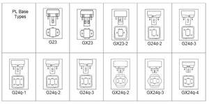 BASES BOMBILLO FLUORESCENTE DOBLE TWIN TUBE PL-C T4 G24q-3 4P 26W 4100K LUZ NEUTRA 1460LM 