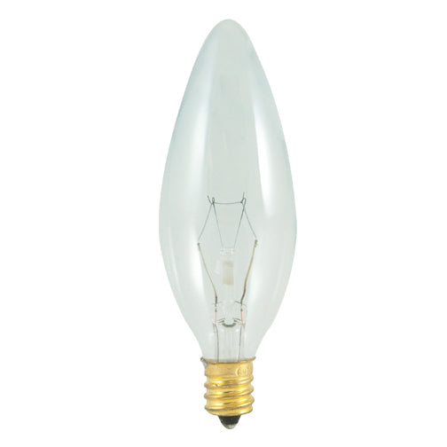 BOMBILLO INCANDESCENTE TORPEDO CLARO B10 E12 110V 60W 2700K (LUZ CÁLIDA) 615LM 1500H