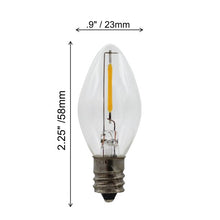 BOMBILLO LED C7 E12 110V 0.6W 2700K (LUZ CÁLIDA) 40LM CLARO 15000H (7W)