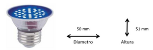 BOMBILLO LED JDR E27 110V 3W AZUL 100º 20000H (25W)