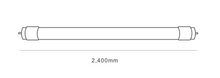 TUBO LED T8 2400MM UN PIN 85-265V 40W 6000K (LUZ FRÍA) ESMERILADO 4000LM CRI80 180º 50000H (59W)