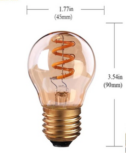 BOMBILLO VINTAGE LED G45 E27 110V 3W 2400K (LUZ CÁLIDA) 180LM 25000H (25W)