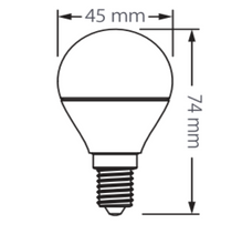 BOMBILLO LED G45 E12 110-240V 4W 6500K (LUZ FRÍA) 250LM CRI80 15000H (25W)