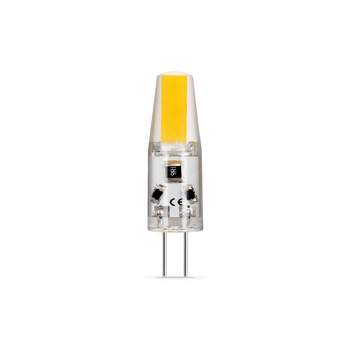 BOMBILLO LED ATENUABLE BI-PIN JC G4 12V 1.6W 3000K (LUZ CÁLIDA) 180LM CRI80 360º 25000H (20W)