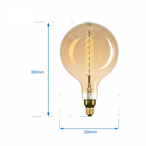 BOMBILLO VINTAGE LED G63 (11.2") E27 110V 8W 2400K (LUZ CÁLIDA) 500LM 25000H (60W)