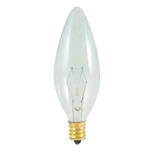 BOMBILLO INCANDESCENTE TORPEDO CLARO B10 E12 110V 40W 2700K (LUZ CÁLIDA) 350LM 1500H