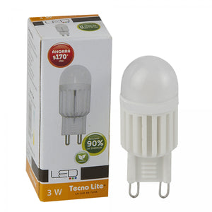 BOMBILLO LED ATENUABLE G9 110V 3W 3000K (LUZ CÁLIDA) 180LM 240º 25000H (35W)