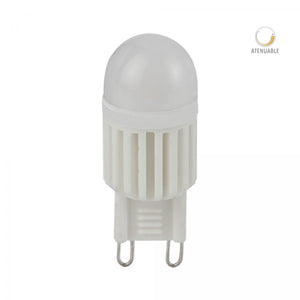 BOMBILLO LED ATENUABLE G9 110V 3W 3000K (LUZ CÁLIDA) 180LM 240º 25000H (35W)