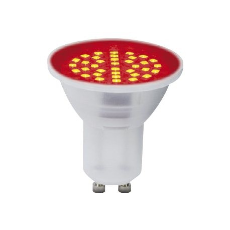 BOMBILLO LED GU10 110V 2.3W ROJO 100º 20000H (25W)